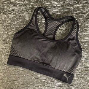 Puma Womens Gray Sports Bra Size Medium